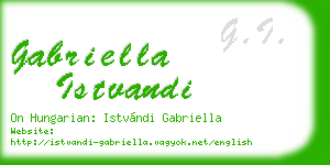 gabriella istvandi business card